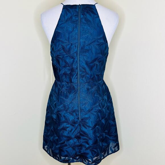 Keepsake The Label Plain Sight Mini Dress XL Navy Embroidered Cocktail Party New - Picture 4 of 10